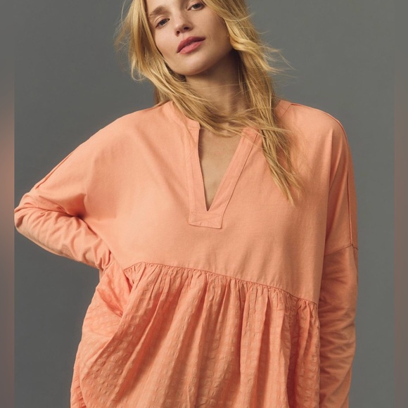 Anthropologie Pilcro Long-Sleeve Babydoll Top - Picture 8 of 11